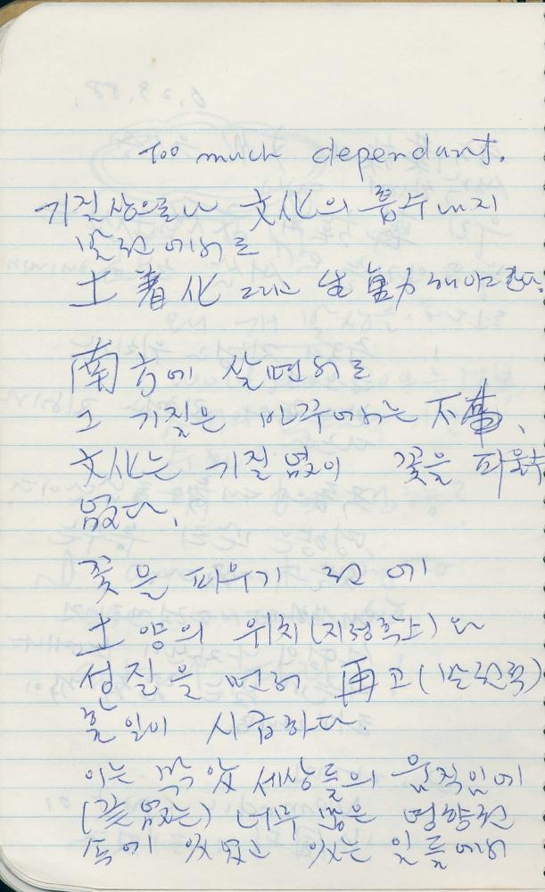 1988년 김차섭 구상노트 6