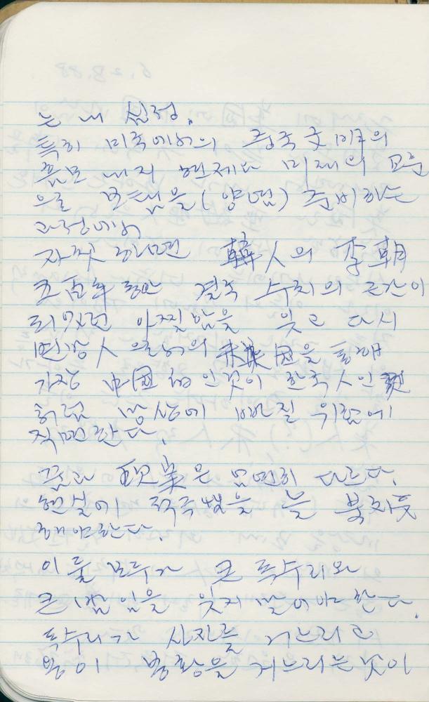 1988년 김차섭 구상노트 6
