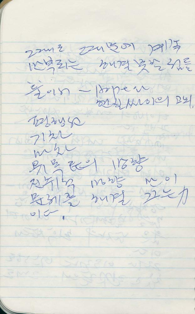 1988년 김차섭 구상노트 6