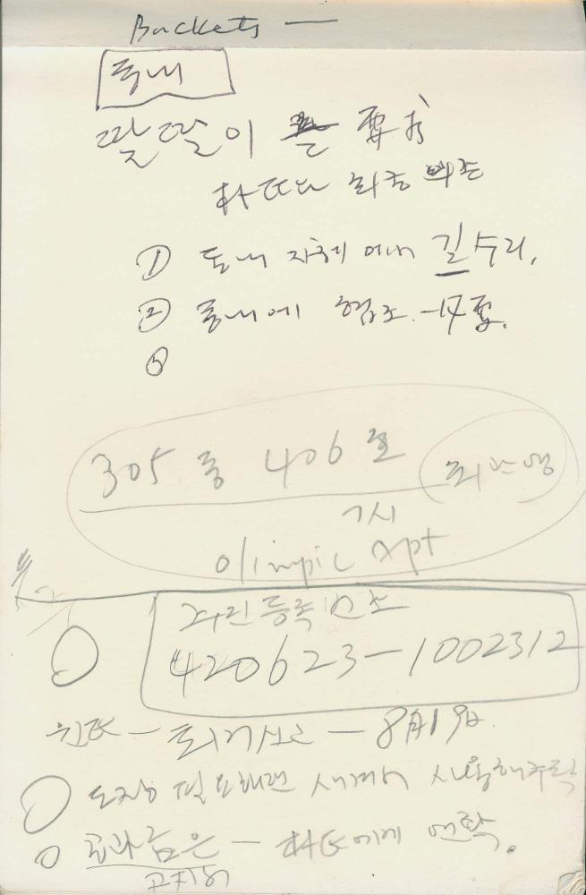 1989년 김차섭 구상노트 4