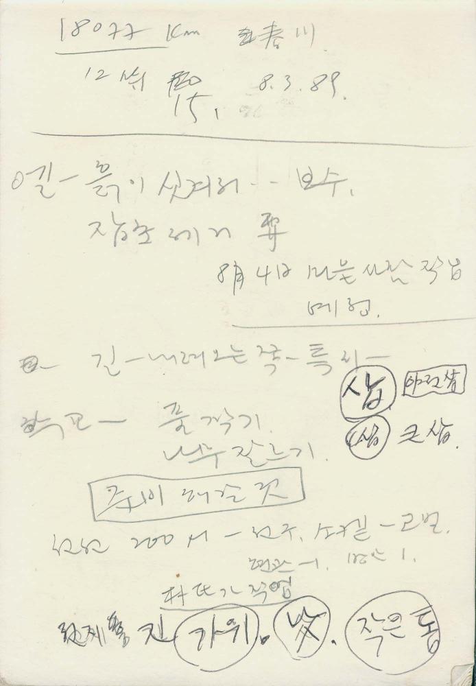 1989년 김차섭 구상노트 4
