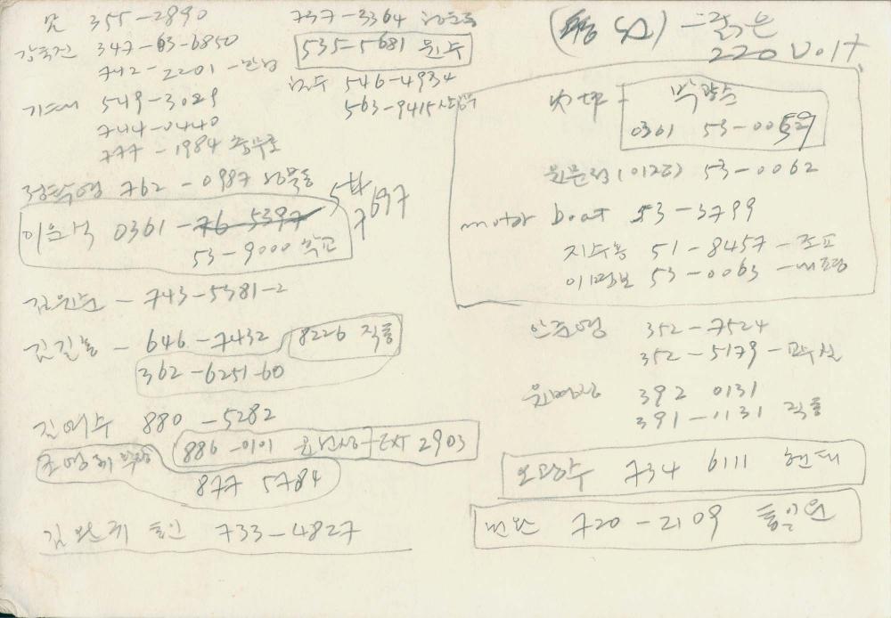 1989년 김차섭 구상노트 4