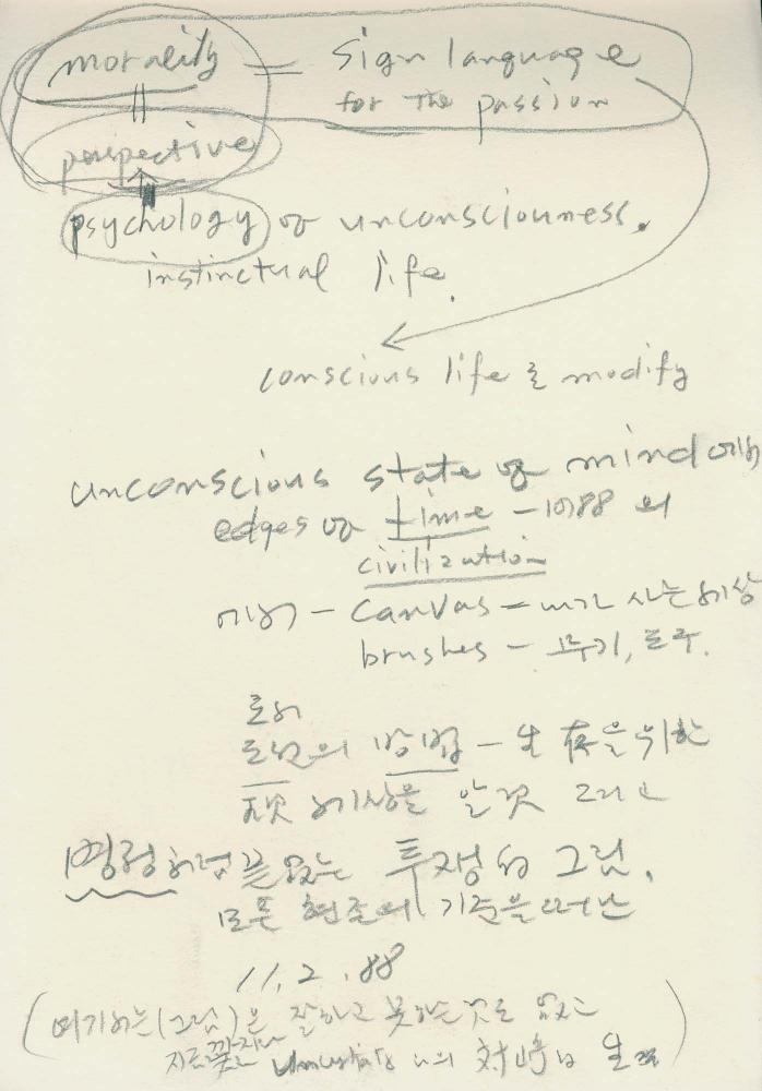 1988년부터 1989년까지 김차섭 구상노트 3 7