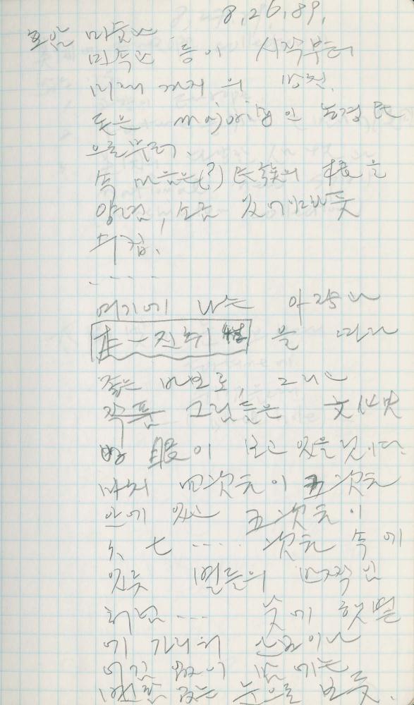 1989년 김차섭 구상노트 6