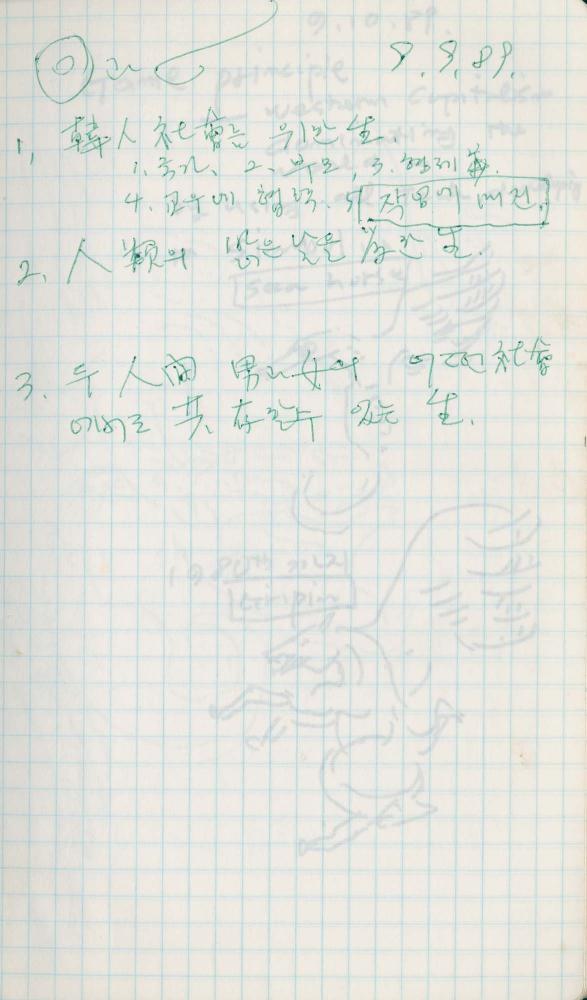 1989년 김차섭 구상노트 6
