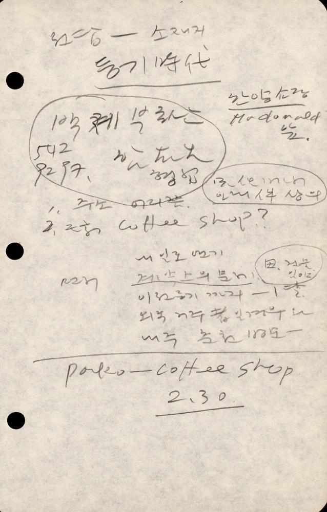 1989년부터 1990년까지 김차섭 구상노트 2