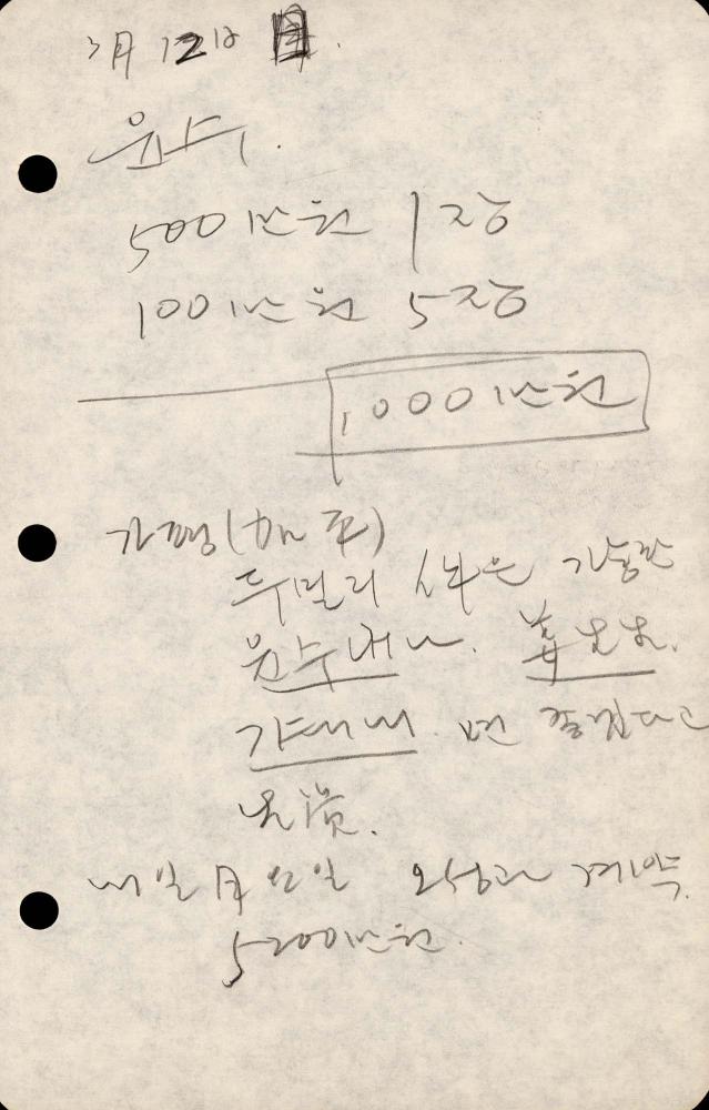 1989년부터 1990년까지 김차섭 구상노트 2