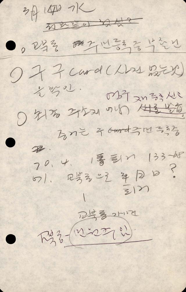 1989년부터 1990년까지 김차섭 구상노트 2