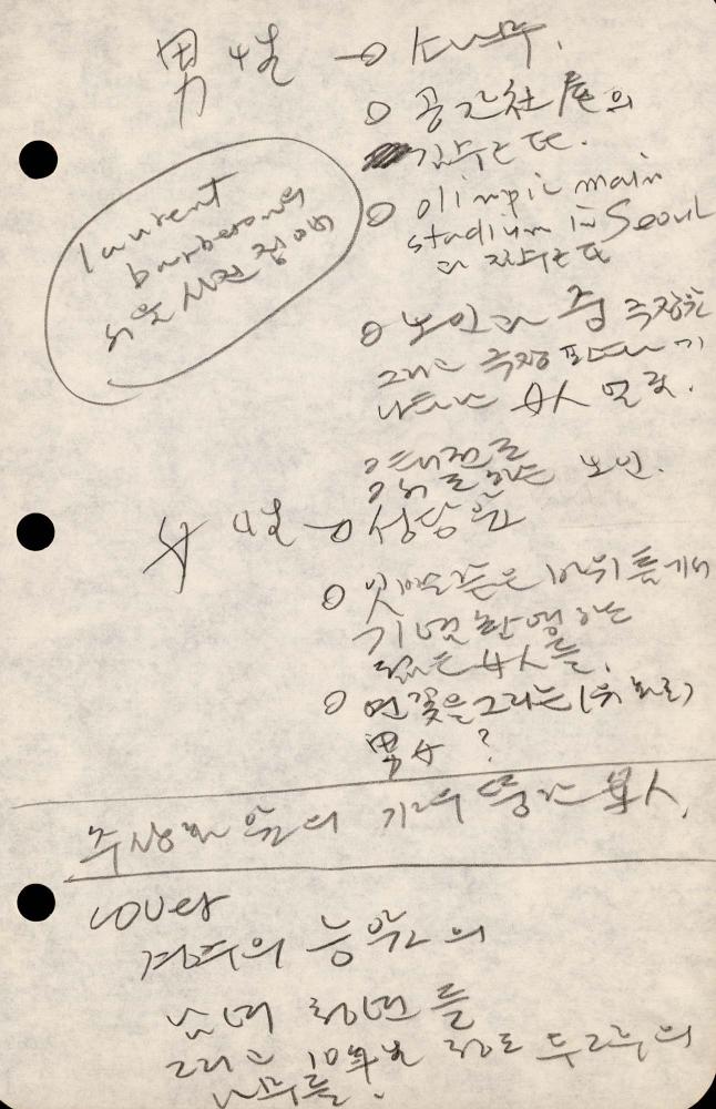 1989년부터 1990년까지 김차섭 구상노트 2