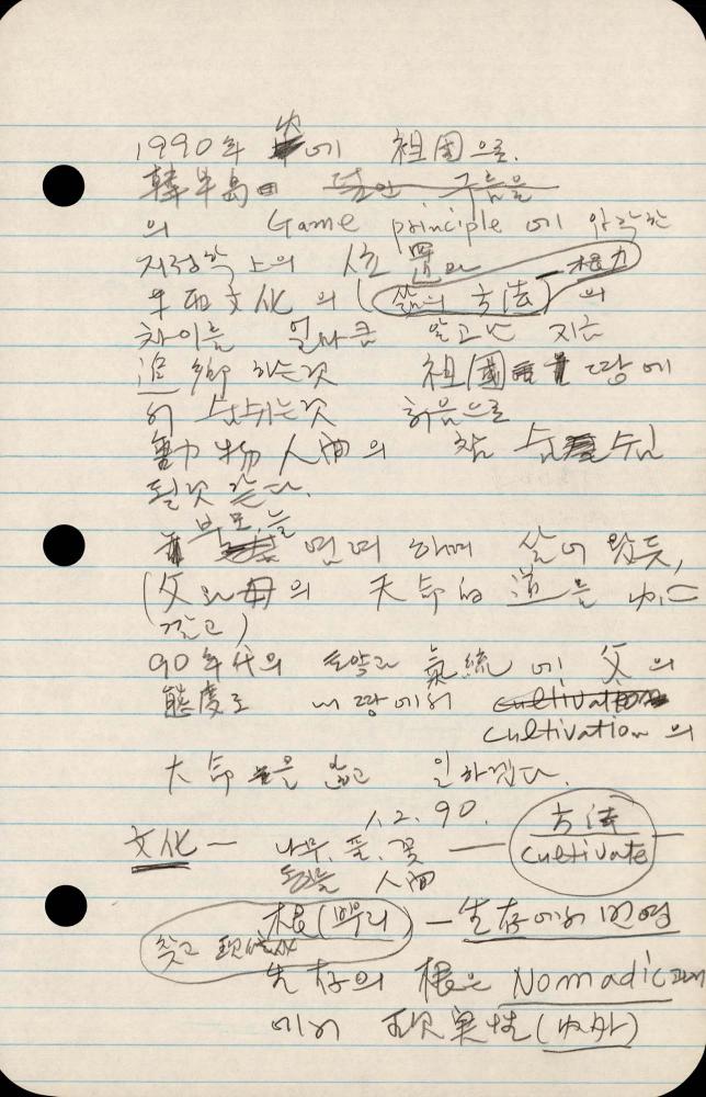 1989년부터 1990년까지 김차섭 구상노트 2