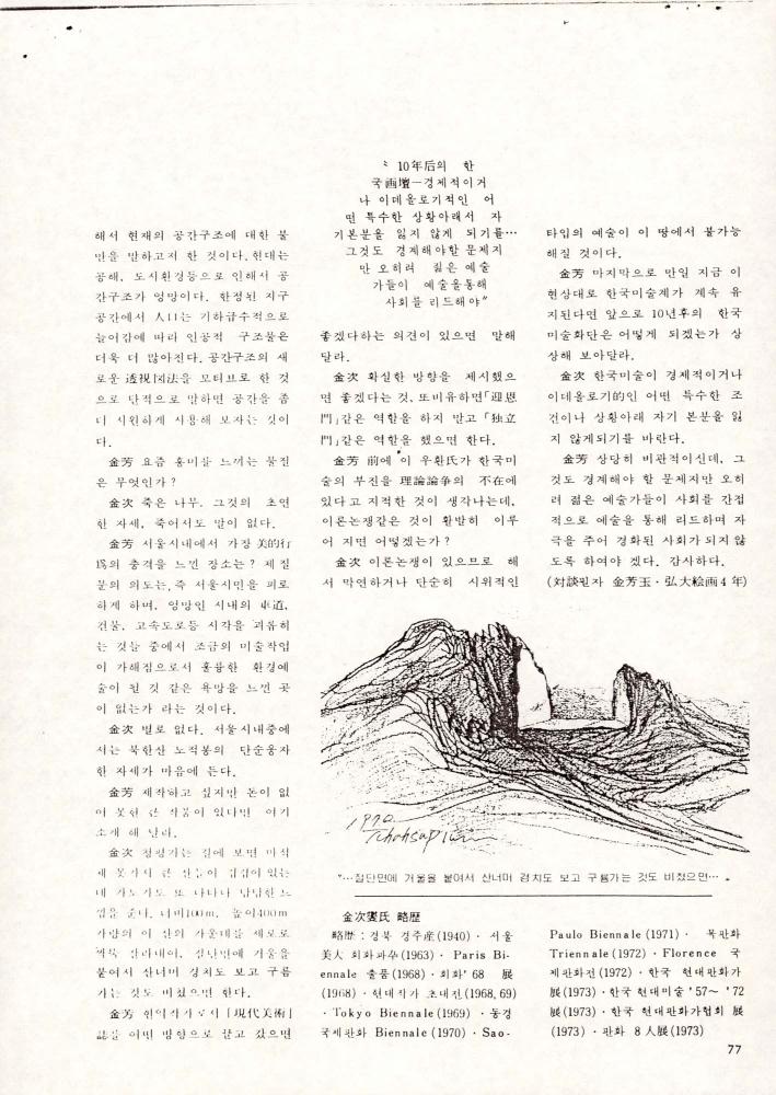1974년 『現代美術(현대미술)』 스크랩 8