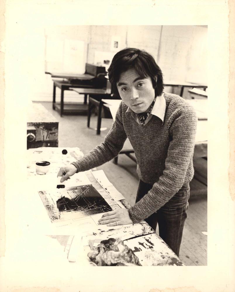 JOHAN ELBERS가 촬영한 작업중인 김차섭 인화 사진 1