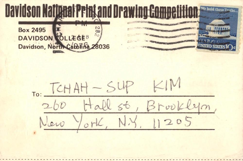 Davidson National Print and Drawing Competition의 심사 결과 카드 2