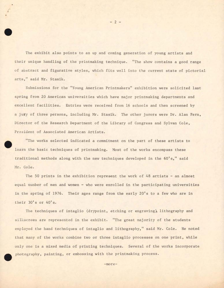 1976년 9월 30일 pratt graphics center가 김차섭에게 보낸 서신 2