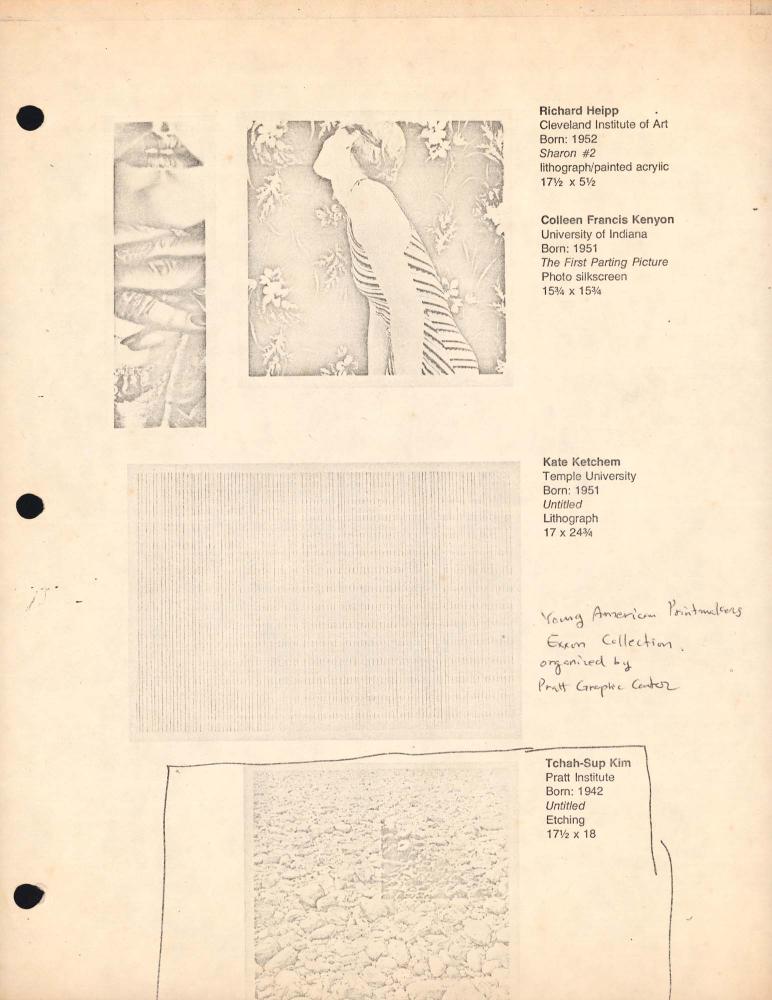 《Young American Printmakers》 도록 스크랩 1