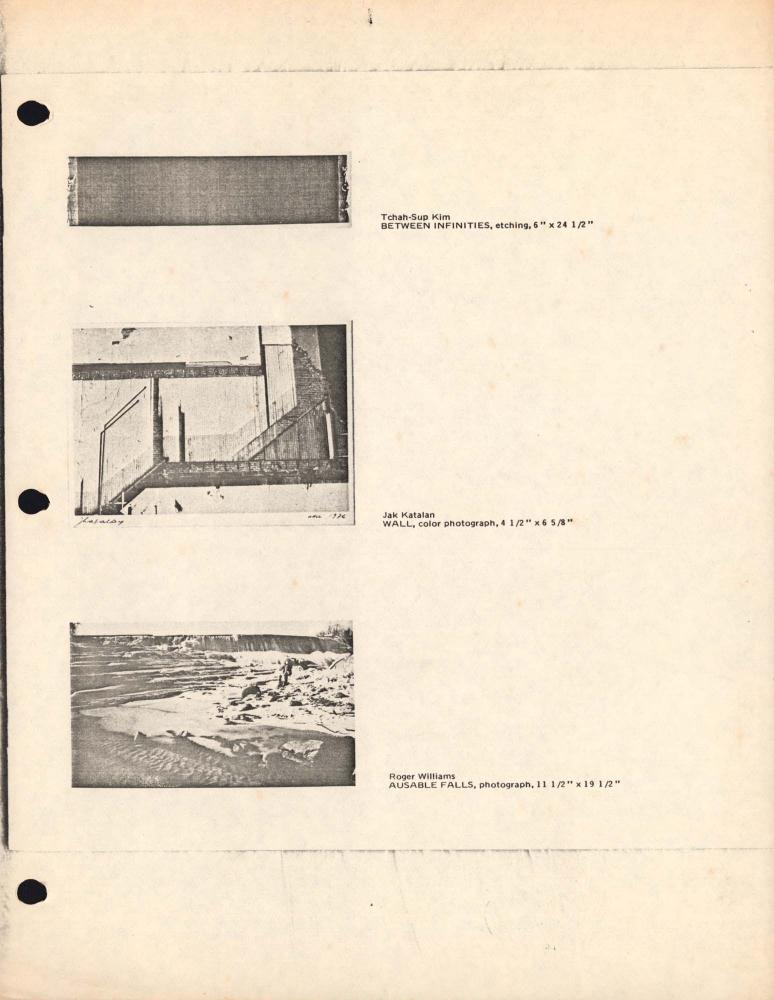 1977년 《National Print, Drawing and Photography Exhibition》 출품작 도판 스크랩 2