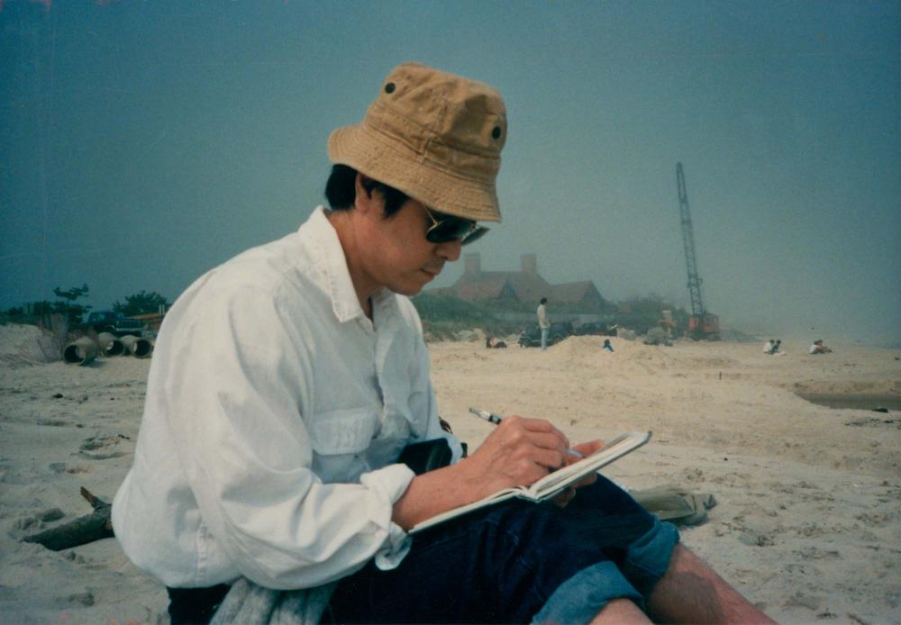 김차섭과 윤범모, 배진환의 미국 여행 인화사진 3