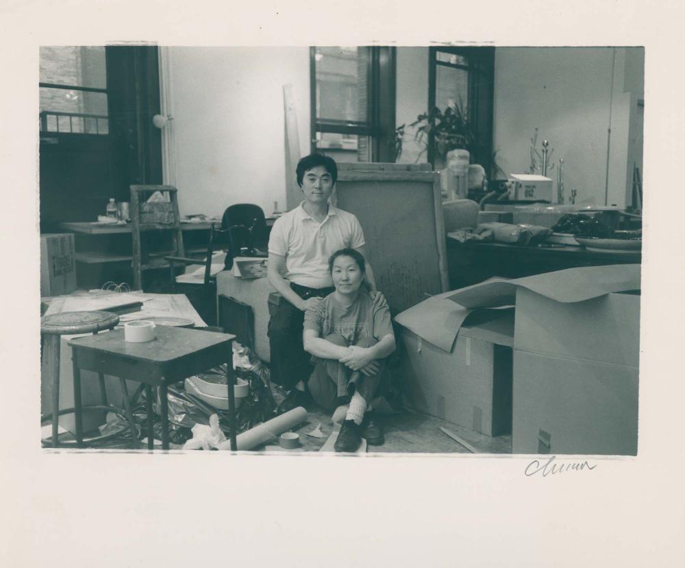 1990년 7월 전용종이 미국 뉴욕에서 촬영한 김명희, 김차섭 사진