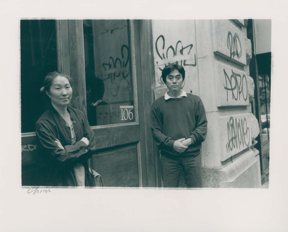 1990년 7월 전용종이 미국 뉴욕에서 촬영한 김명희, 김차섭 사진
