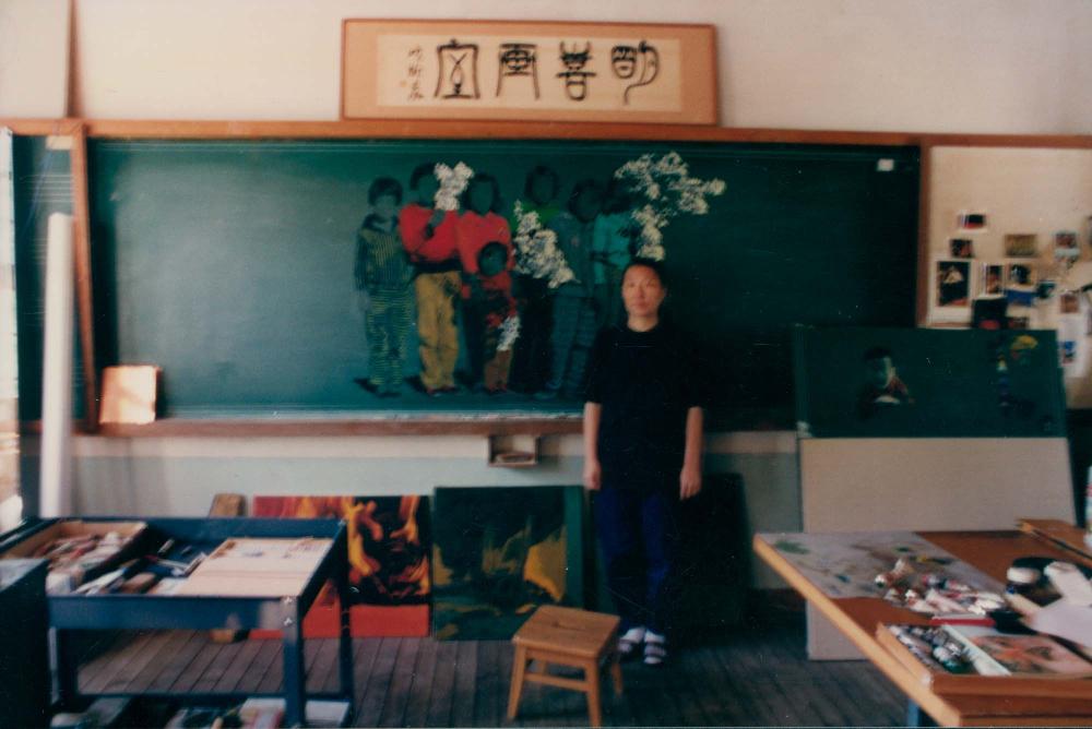 1993년 10월 29일 내평리 작업실에서 김명희, 김차섭을 촬영한 인화사진 3