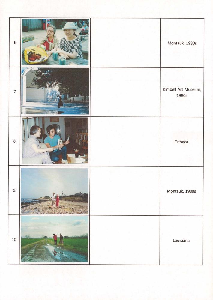 환기미술관 전시를 위한 사진, 카드 목록 2