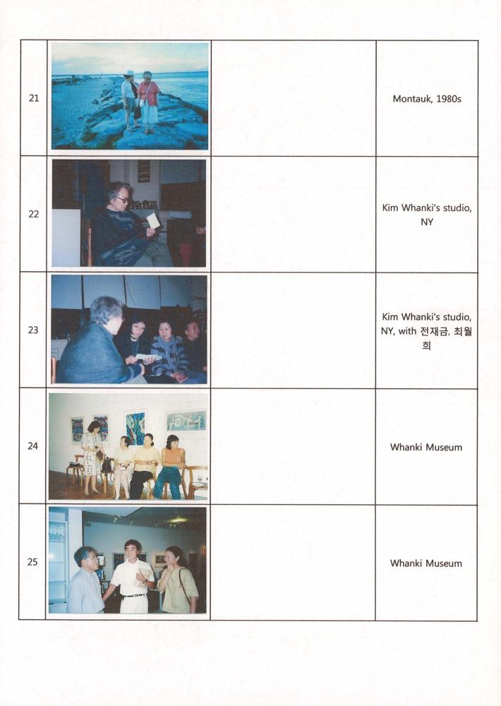 환기미술관 전시를 위한 사진, 카드 목록 5