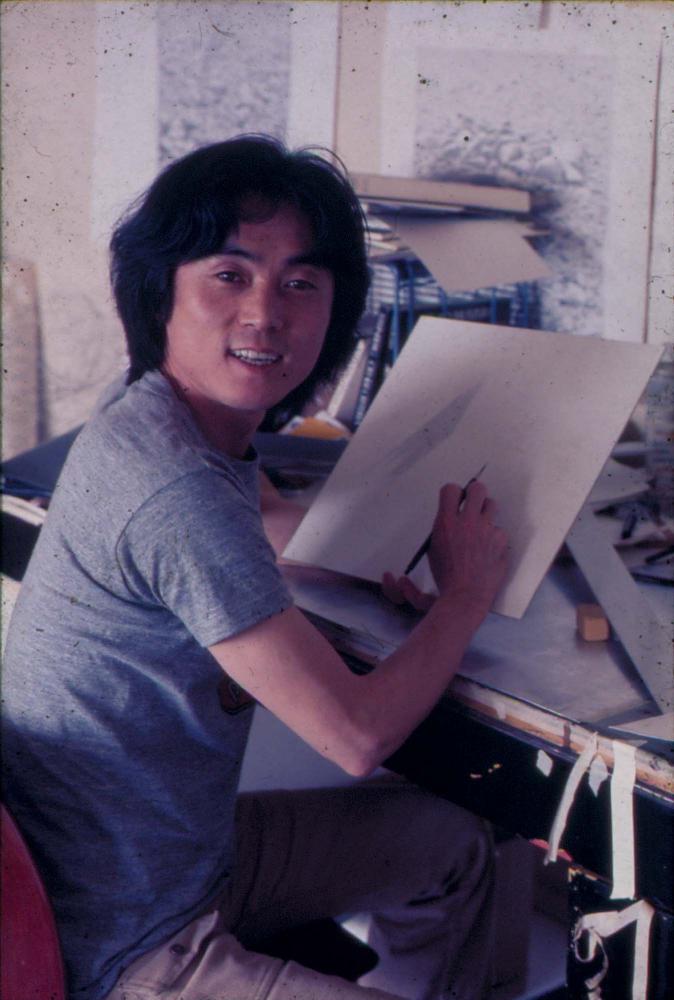 원화랑 전시 및 정찬승 외 지인과 함께 촬영한 슬라이드 필름 1