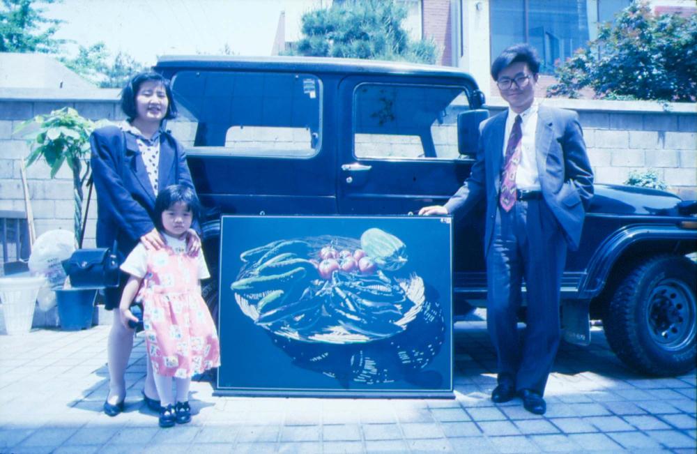 원화랑 전시 및 정찬승 외 지인과 함께 촬영한 슬라이드 필름