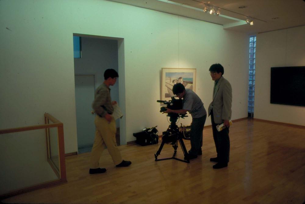 원화랑 전시 및 정찬승 외 지인과 함께 촬영한 슬라이드 필름