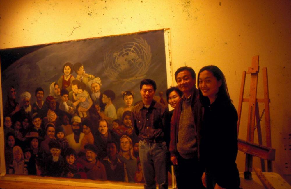 원화랑 전시 및 정찬승 외 지인과 함께 촬영한 슬라이드 필름