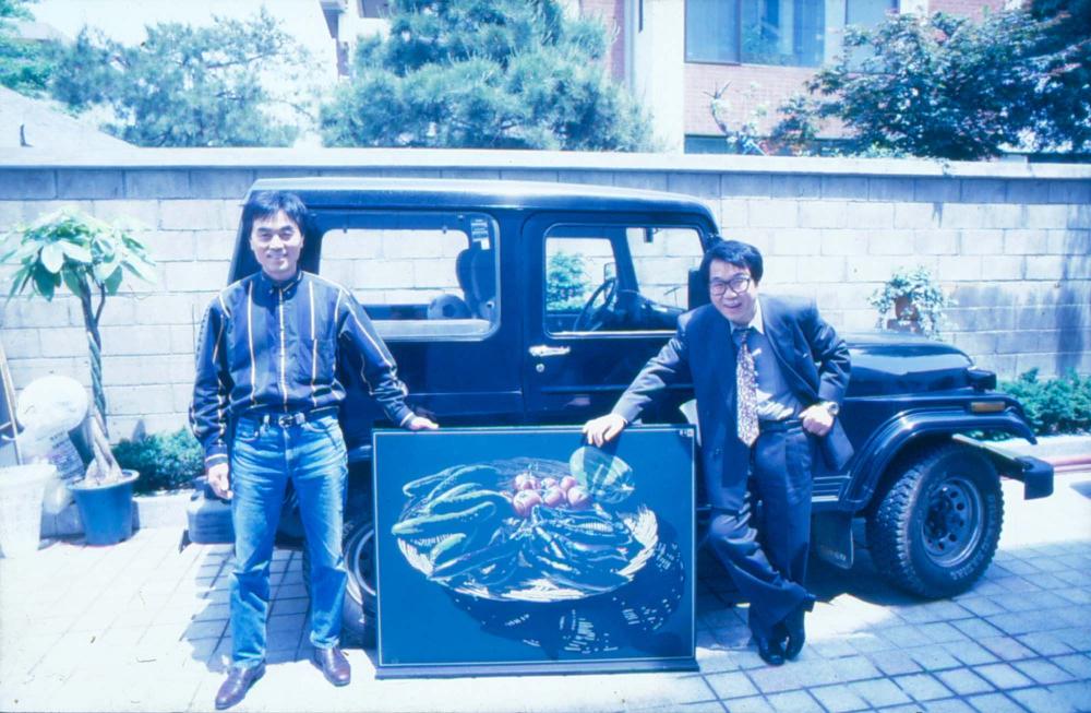 원화랑 전시 및 정찬승 외 지인과 함께 촬영한 슬라이드 필름