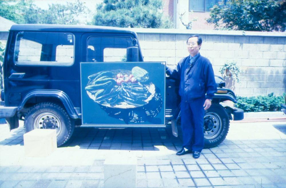 원화랑 전시 및 정찬승 외 지인과 함께 촬영한 슬라이드 필름