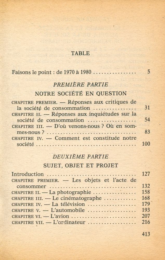 『LA SOCIETE DE CONSOMMATION』 2