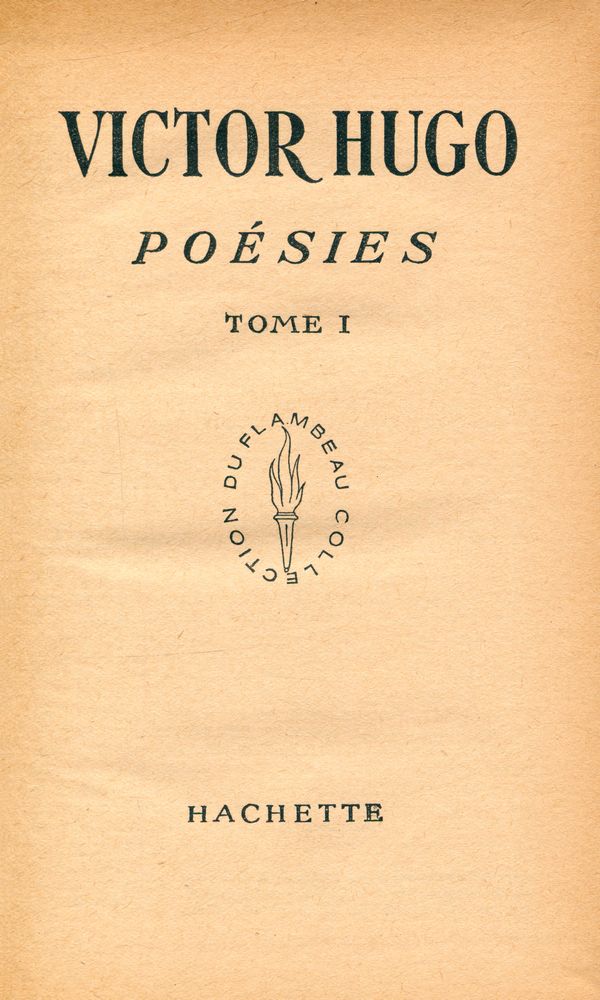 『VICTOR HUGO POÉSIES TOME 1』 1