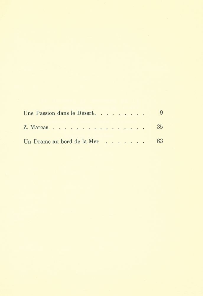 『UNE PASSION DANS LE DESERT / Z. MARCAS / UN DRAME AU BORD DE LA MER』 2