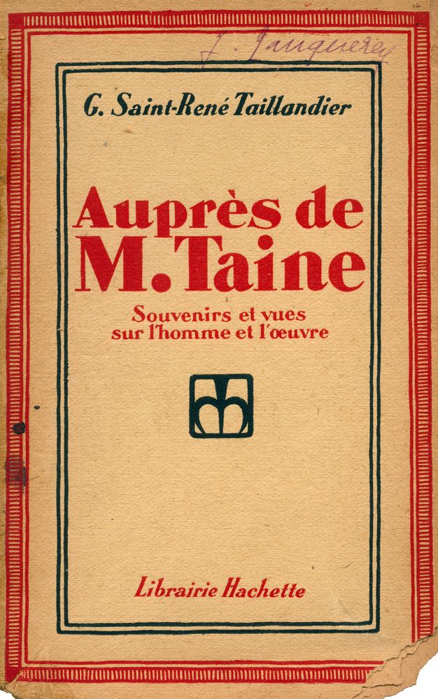 『Auperès de M.Taine』 1