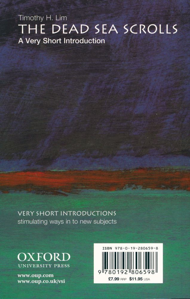 『THE DEAD SEA SCROLLS : A Very Short Introduction』 3