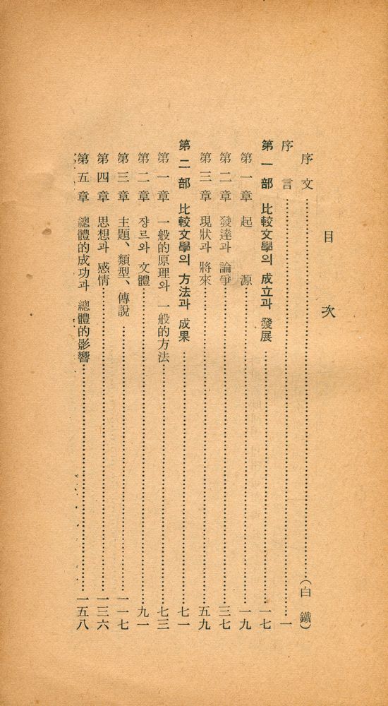 『敎養新書 43 - 比較文學(교양신서 43 - 비교문학)』 2