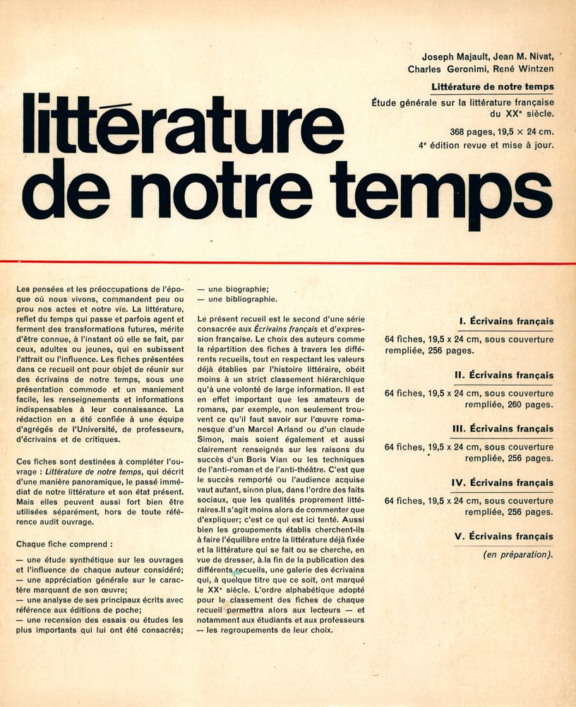 『Littérature de notre temps - écrivains français recueil 2』 3