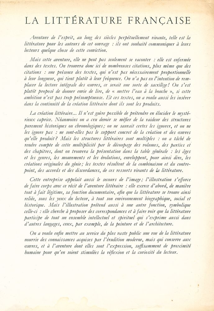 『LA LITTÉRATURE FRANÇAISE 4 : Les Métamorphoses du XXe siècle』 7