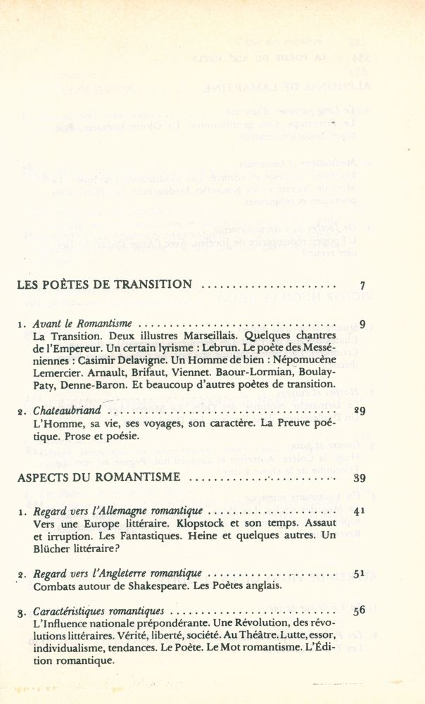 『HISTOIRE DE LA POÉSIE FRANÇAISE - La Poésie du XIXe siècle Ⅰ : LES ROMANTISMES』 2