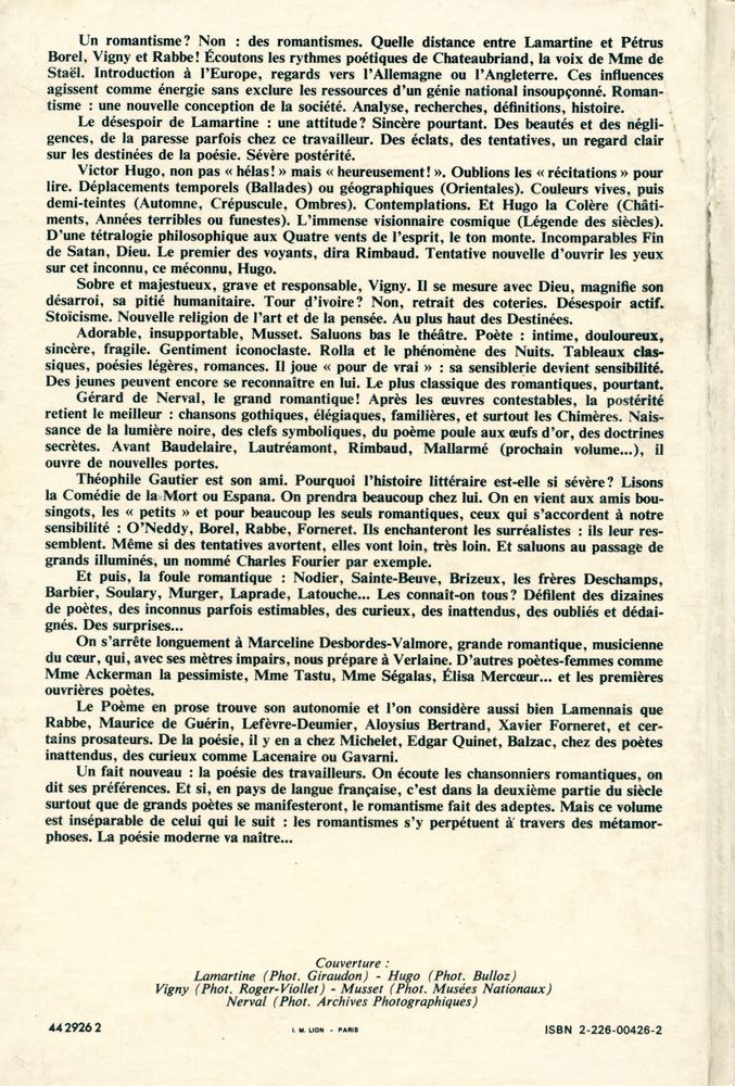 『HISTOIRE DE LA POÉSIE FRANÇAISE - La Poésie du XIXe siècle Ⅰ : LES ROMANTISMES』 7