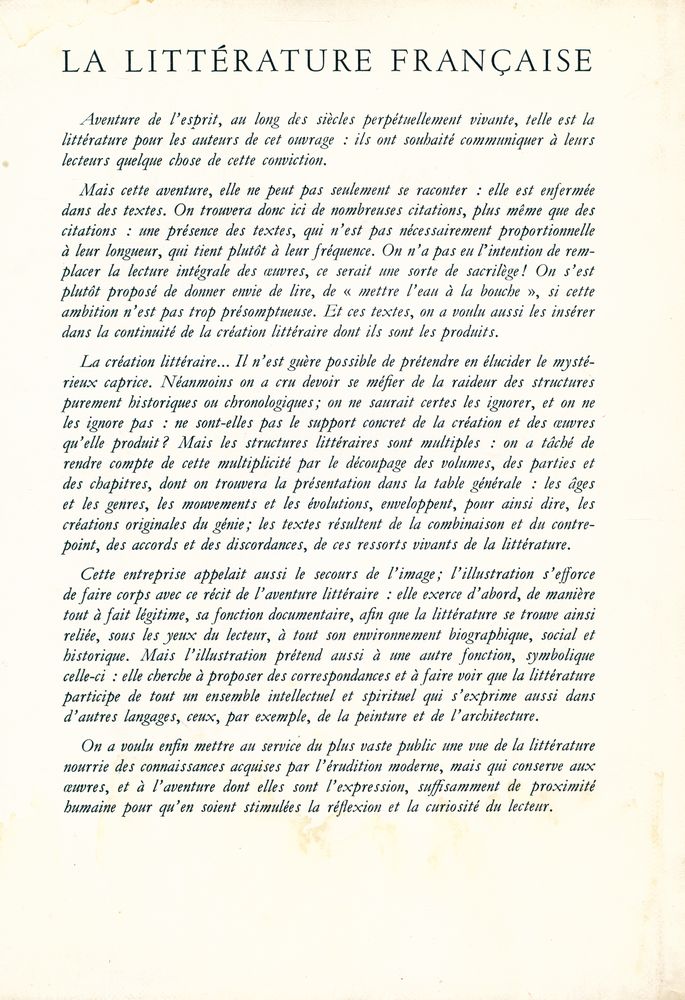 『LA LITTÉRATURE FRANÇAISE 2 : Des Classiques aux Philosophes』 8