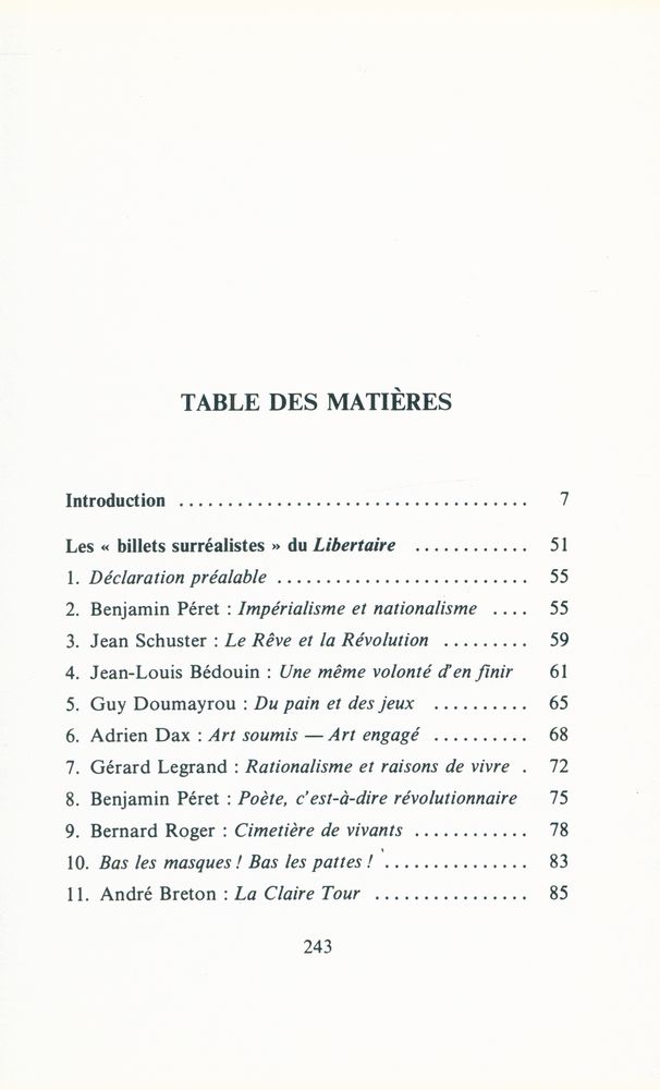 『SURRÉALISME ET ANARCHE : Les 