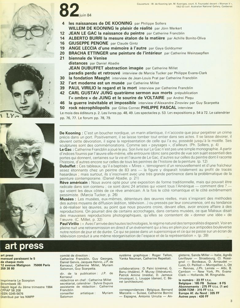 『art press』 82  JUIN 1984 2