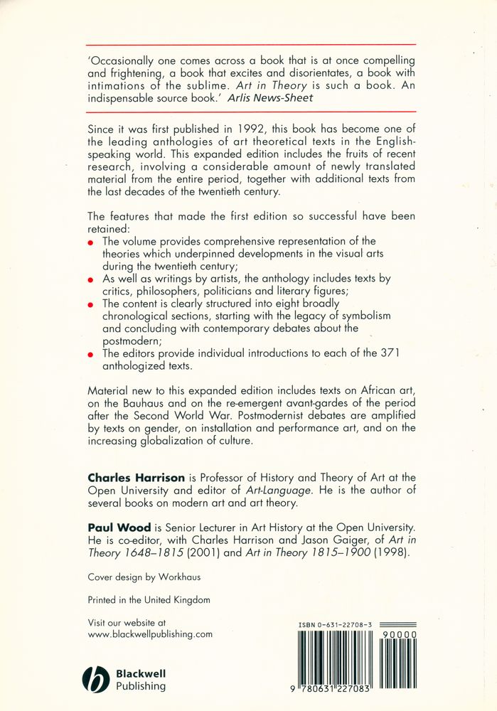 『Art in theory, 1900 - 2000 : an anthology of changing ideas』