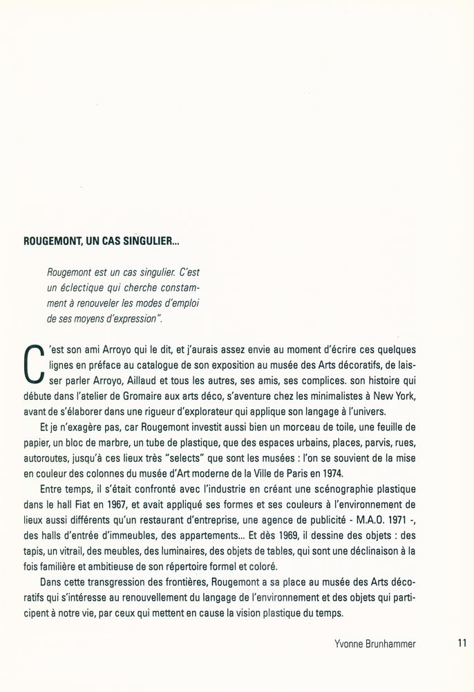 《ROUGEMONT : ESPACES PUBLICS ET ARTS DÉCORATIFS 1965 - 1990》 2