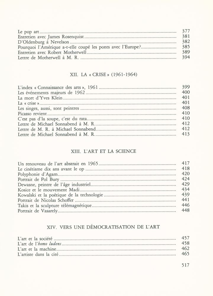 『vingt - cinq ans d'art vivant : chronique vécue de l'art contemporain de l'abstraction au pop art 1944 - 1969』 6