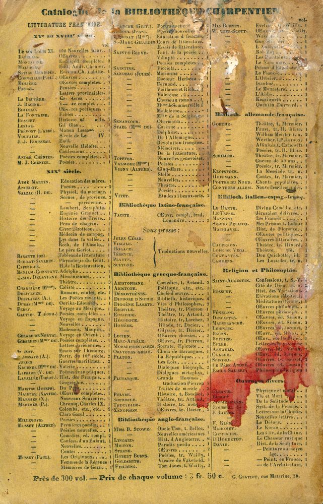 『NOTICES HISTORIQUES SUR LES CHEFS D'OEUVRE DE LA PEINTURE MODERNE ET SUR LES MAÎTRES DE TOUTES LES ÉCOLES』