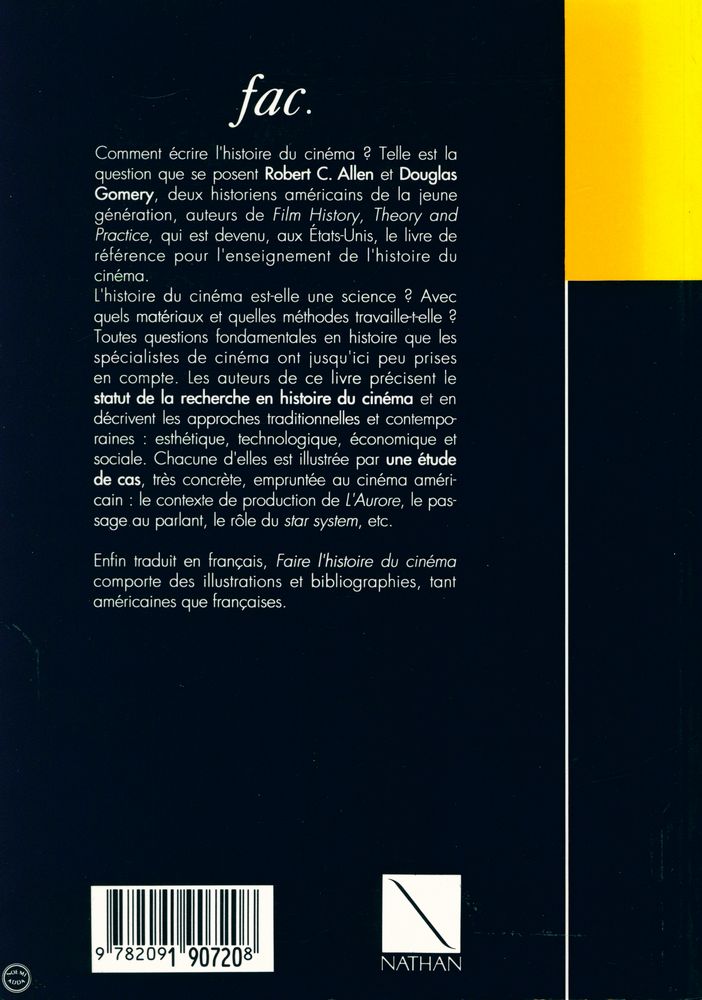 『Faire l'histoire du cinéma : Les modèles américains』 5